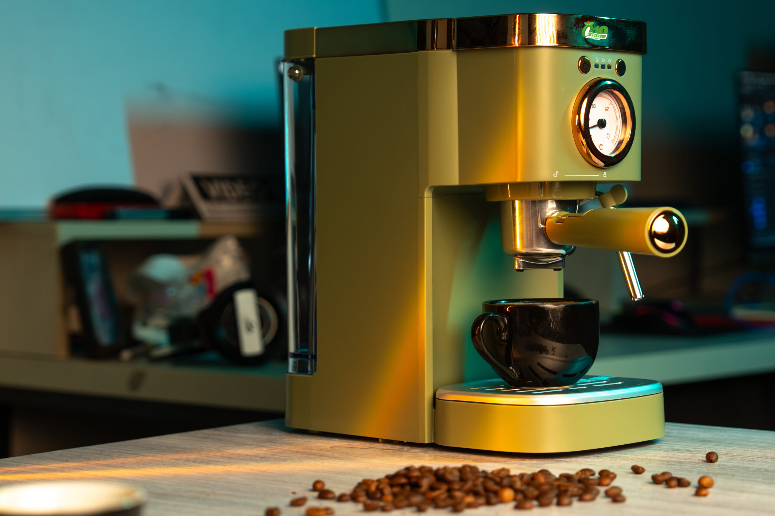 O10-Retto Forest Green – Espresso Machine (20 Bar)