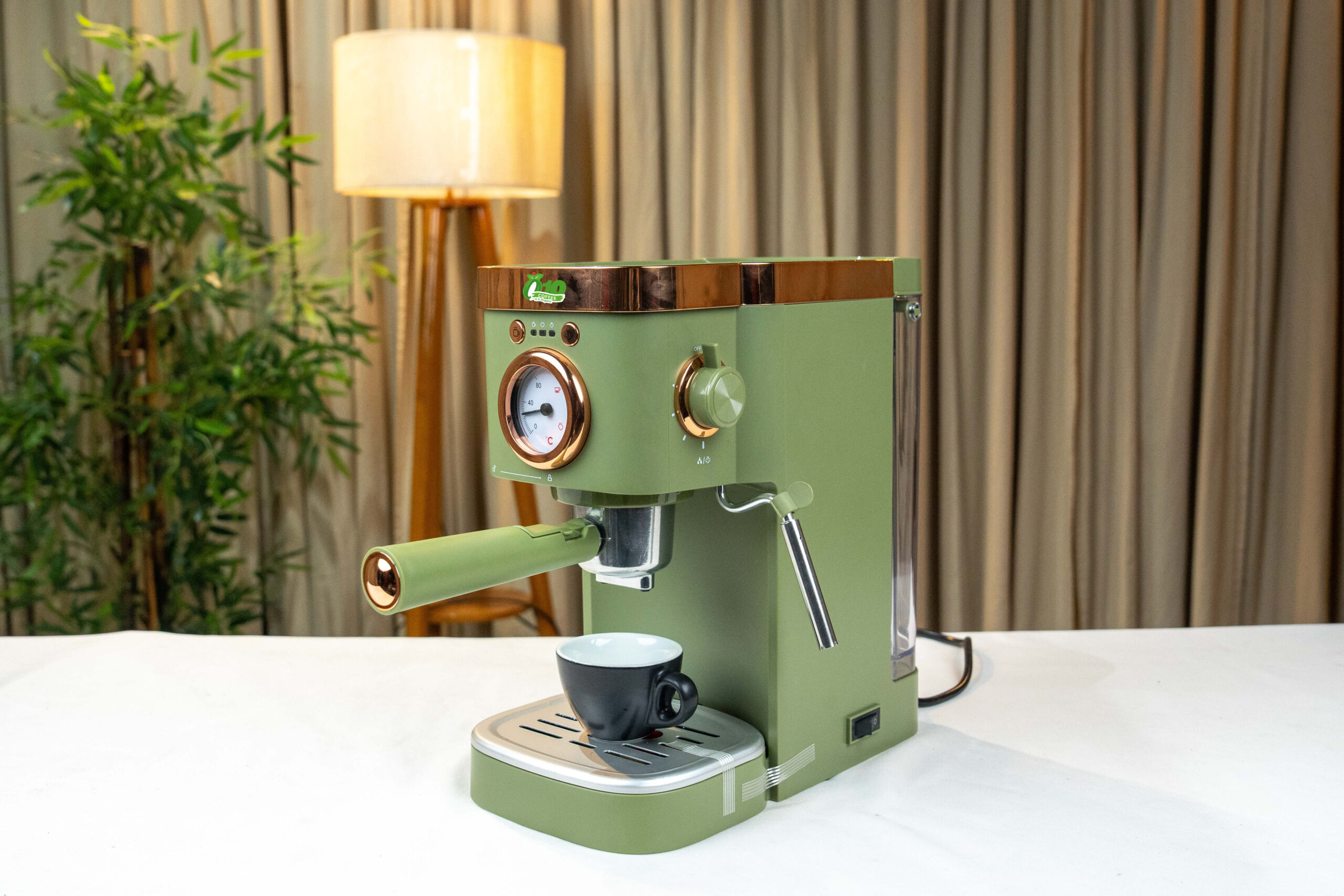 O10-Retto Forest Green – Espresso Machine (20 Bar) - Image 2