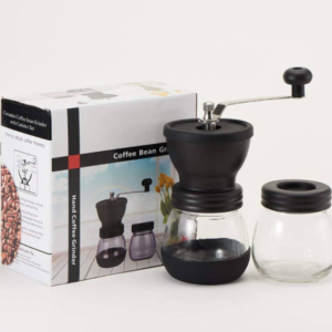 Coffee Bean Grinder Manual with Glass Jars