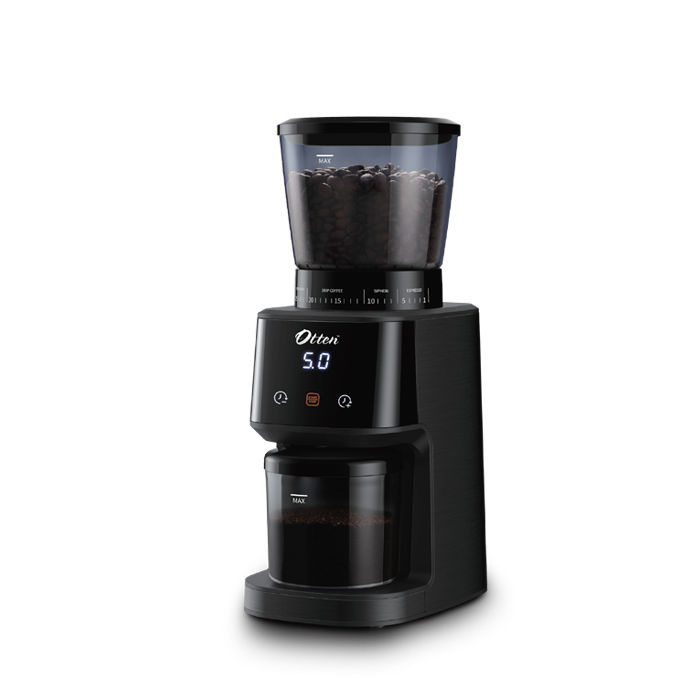 Otten Caffizio - Digital Electric Coffee Grinder with Stainless Burr | Adjustable Electric Coffee Grinder