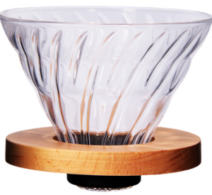 V60 wooden stand glass coffee dipper V02